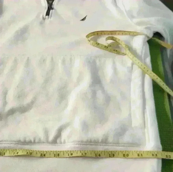 Nautica red white and blue fleece 1/4 zip pull over with pocket size xl - Picture 10 of 12